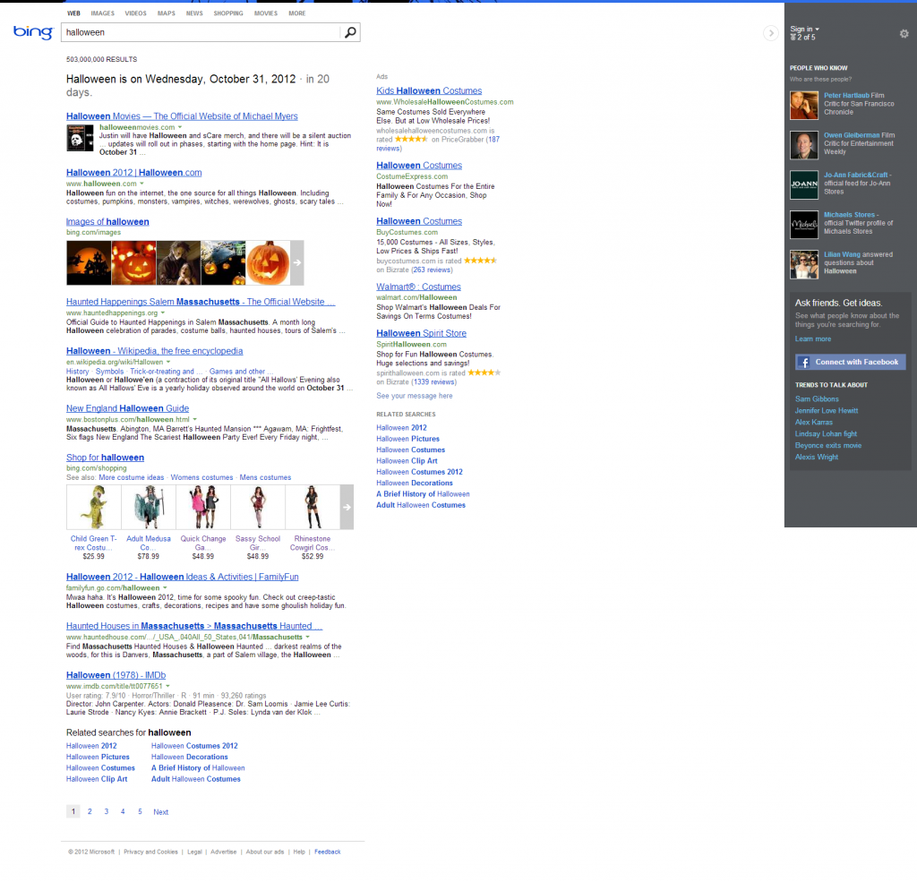 Bing Search - Halloween