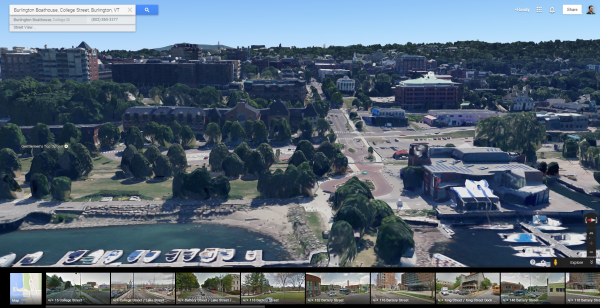 Burlington VT 3D Google Maps