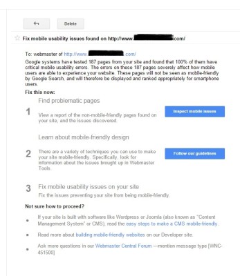 Fix Mobile Usability Issues - Google Webmaster Tools
