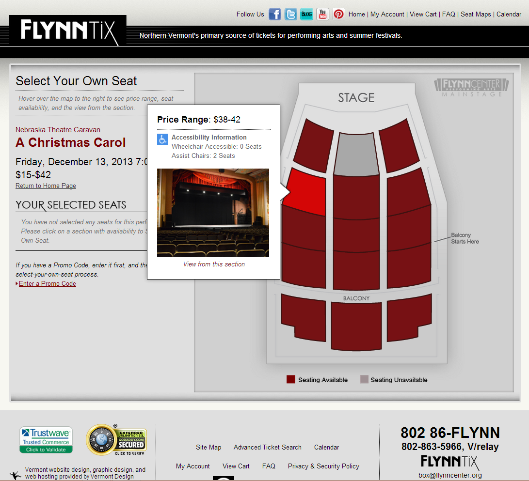 FlynnTix Select Your Own Seat