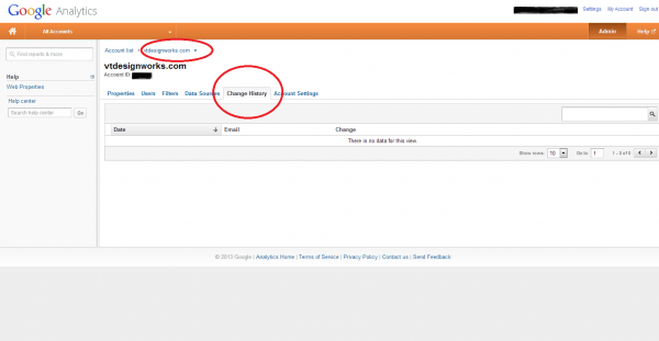 Google Analytics Change History