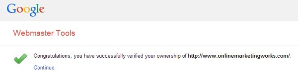 Google WMT Verification Complete