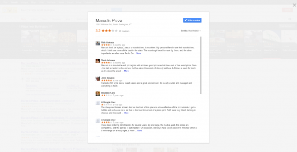 Marco's Pizza Reviews on Google