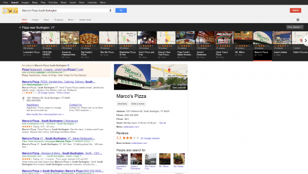 Pizza Search Results Carousel