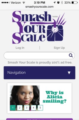 Smash Your Scale Smartphone View