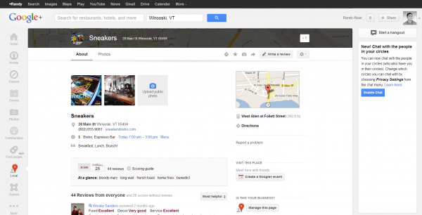 Sneakers Winooski Google Plus Local Listing