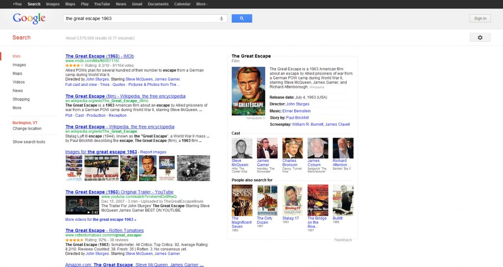 The Great Escape Movie Knowledge Graph