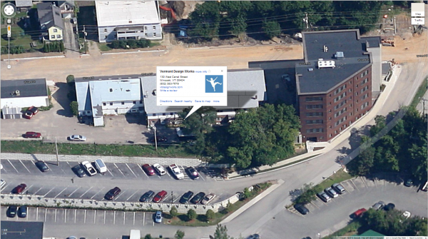 Vermont Design Works Google Maps Aerial